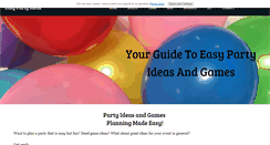 Desktop Screenshot of easy-party-ideas-and-games.com
