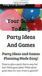 Mobile Screenshot of easy-party-ideas-and-games.com