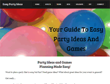 Tablet Screenshot of easy-party-ideas-and-games.com